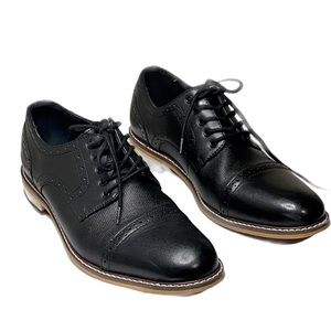 Bar III Black Parker Oxford Leather Dress Shoes Size 9M